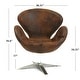 preview thumbnail 8 of 8, Modern Brown Petal Chair by Christopher Knight Home - 29.00" L x 24.75" W x 34.20" H