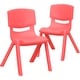 preview thumbnail 6 of 47, 2 Pack Plastic Stackable School Chair with 12"H Seat, Preschool Seating