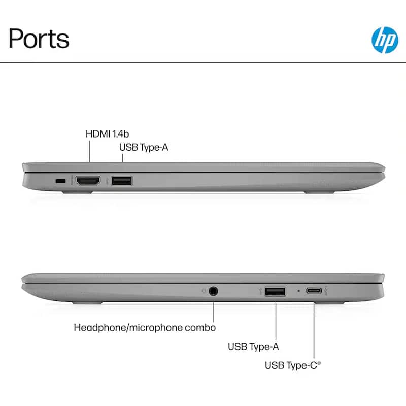 HP Chromebook 14" HD Laptop - Intel Celeron N4500 - 4GB Memory, 64GB eMMC (Modern Grey)