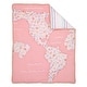 preview thumbnail 3 of 7, Lambs & Ivy Girls Rule the World Pink Floral 4-Piece Baby Crib Bedding Set