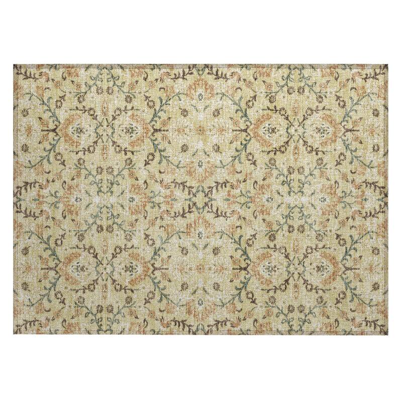 Machine Washable Indoor/ Outdoor Traditional Hartman Chantille Rug