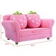 preview thumbnail 6 of 8, BL/PI Kids Strawberry Armrest Chair Sofa-Pink - 35.5" x 21.5" x 19" (L x W x H)