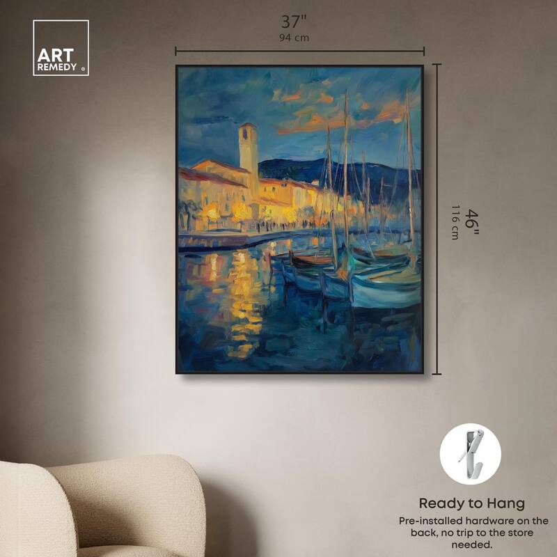 Harbor Lights Canvas by Art Remedy