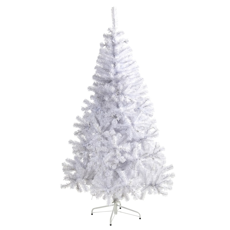 6' White Artificial Christmas Tree, Unlit - 6 Foot