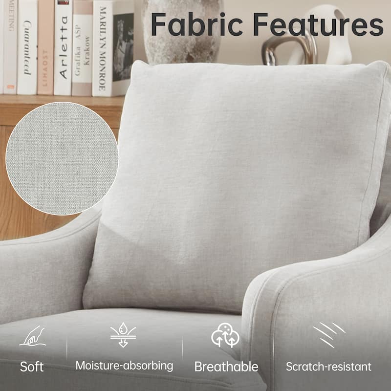 Upholstered Dining Chairs, Modern Kitchen Chairs Dinner Chairs with 4 Casters