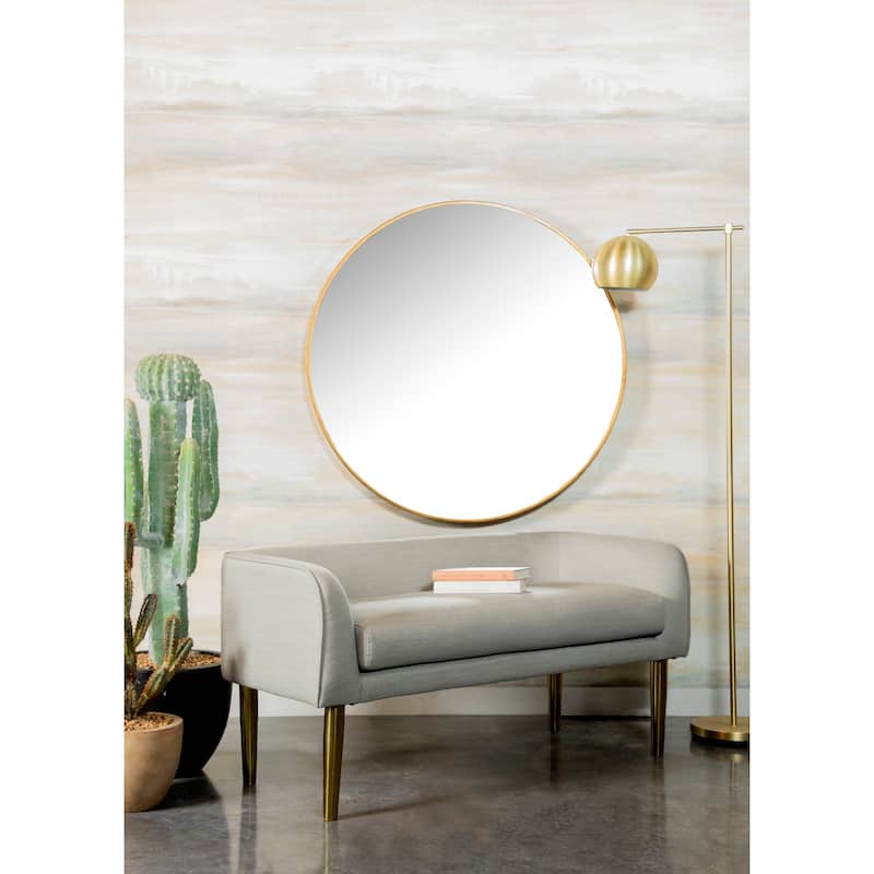 Mid Century Modern Design Light Grey Upholstered Accent Bench
