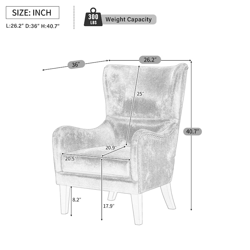 Christopher Knight Home Verend Wingback Microfiber Upholstery Accent Chair (Set of 2)