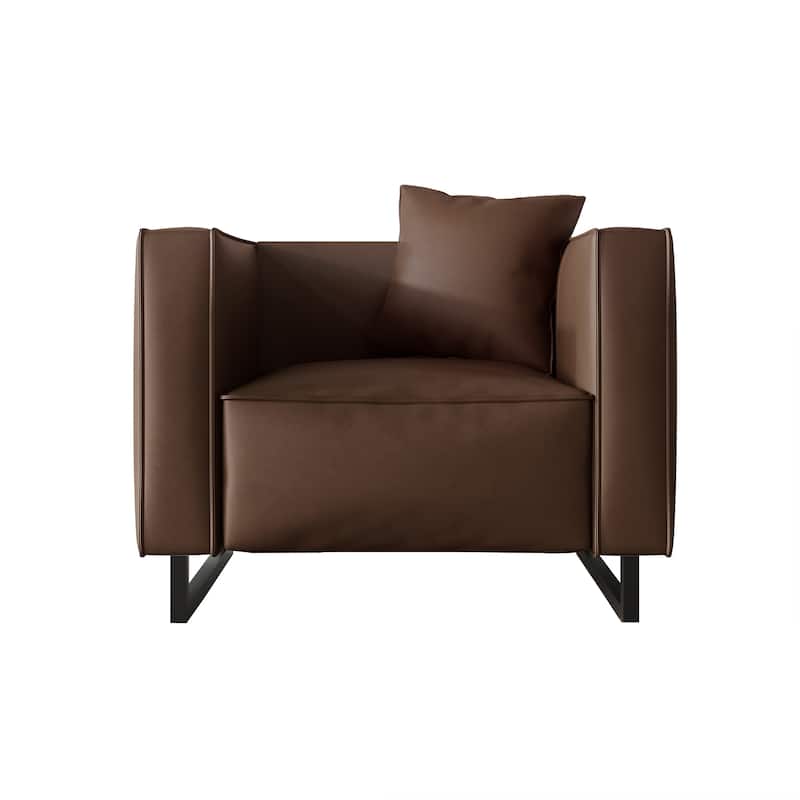 CraftPorch Mid Century Modern Upholstered Chair - Brown