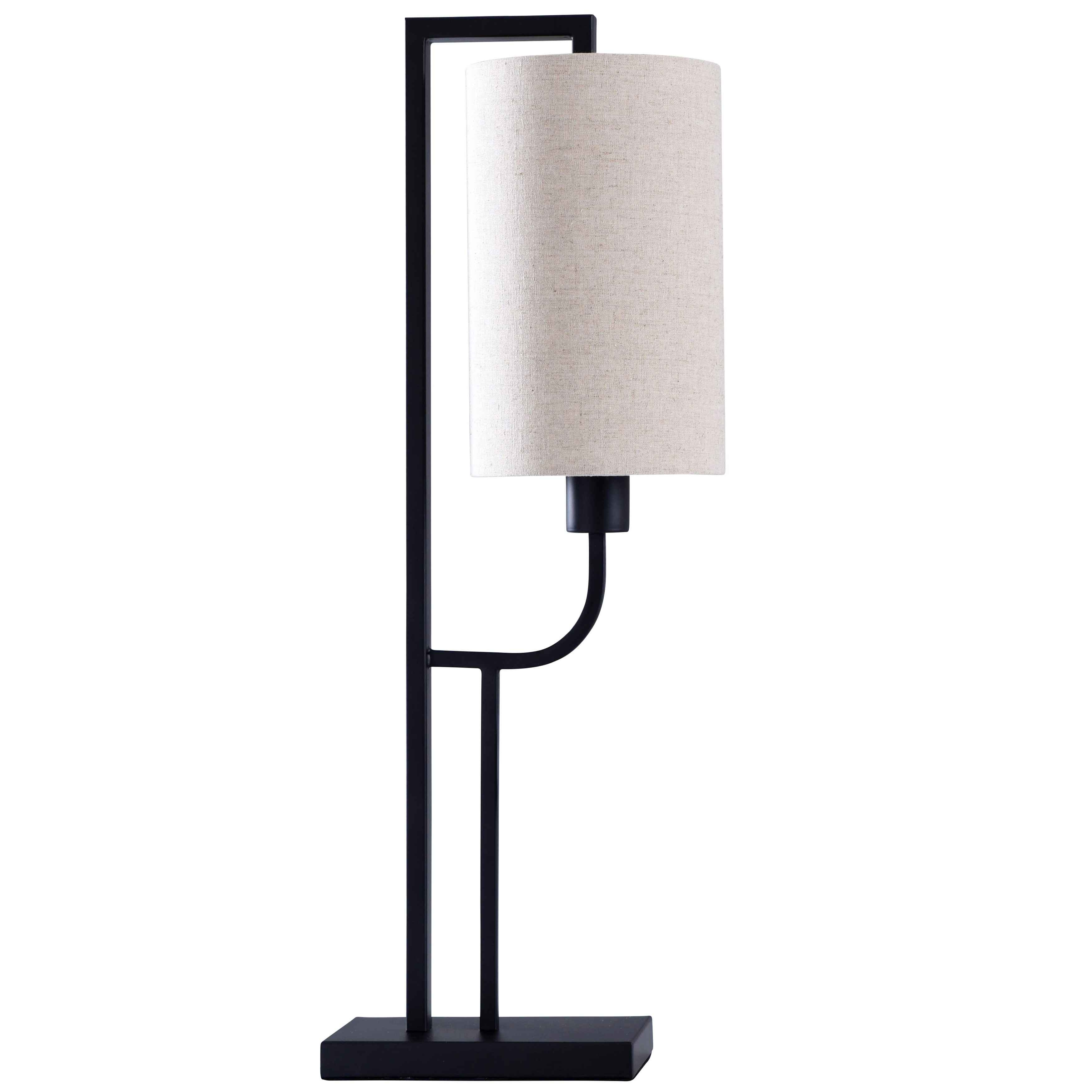 Stylecraft Orb Tall Black Table Lamp Off White Shade Overstock 22302964