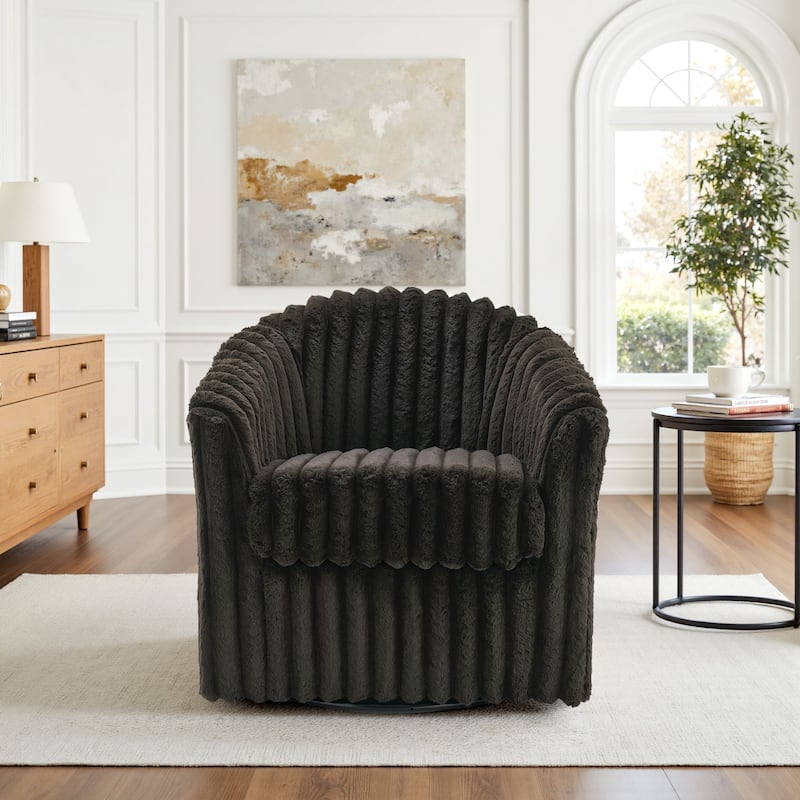 Single Sofa Armchair Swivel Barrel Chair