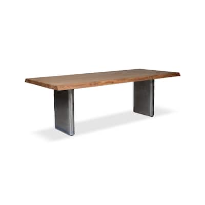 Urbia Brooks Solid Acacia Dining Table - Cast Slab Base
