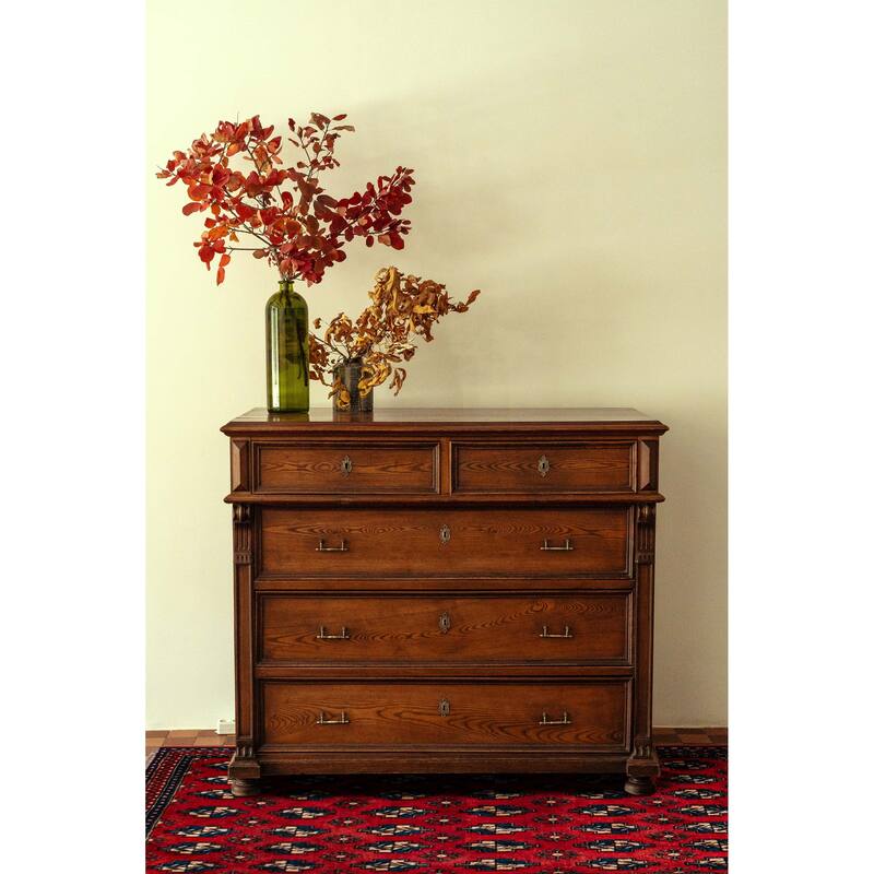 ECARPETGALLERY Hand-knotted Andelz Red Wool Rug - 3'3 x 4'10