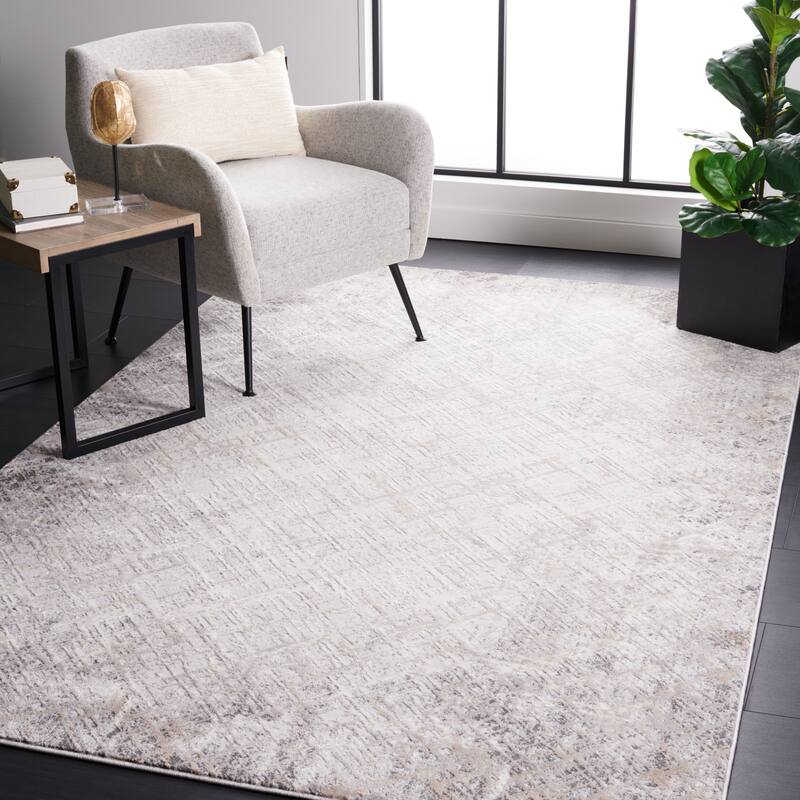 SAFAVIEH Vogue Barberine Modern Abstract Rug - 4' x 6' - Beige/Grey - Rectangle