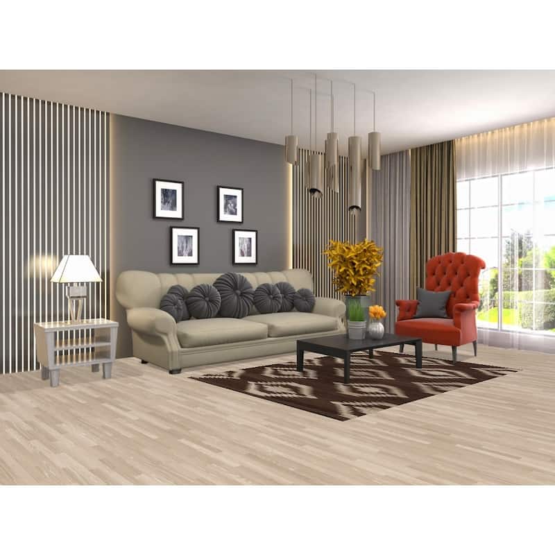 Geometric Tribal Natural Dye Kilim Oriental Wool Area Rug Hand-woven - 4'8" x 6'8"