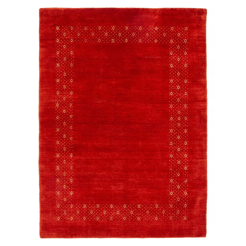 Kashkuli Gabbeh Red Rug 4'5" x 6'4" - 4'5 x 6'4