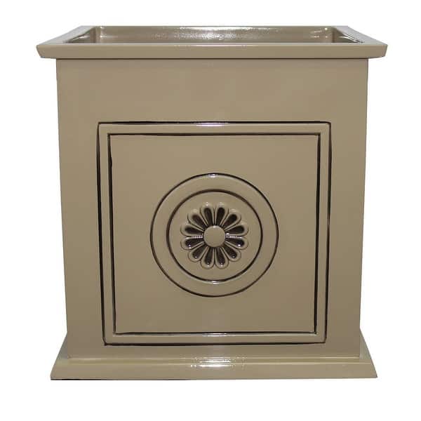 slide 2 of 10, Southern Patio Colony 16-inch Square Country Planter Tan