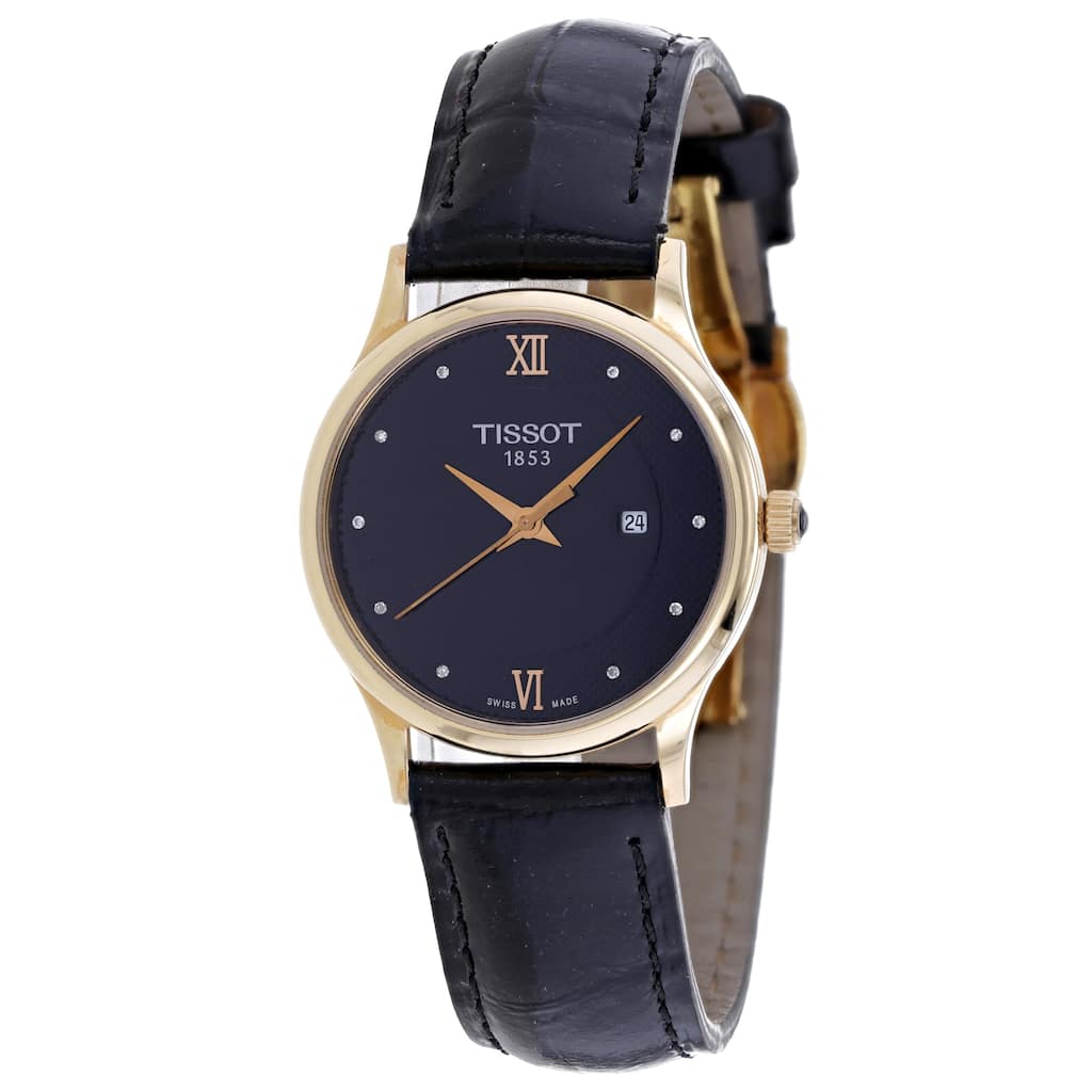 Tissot Women's T-Gold Black Dial Watch - T9142107605600 - 6 (36)