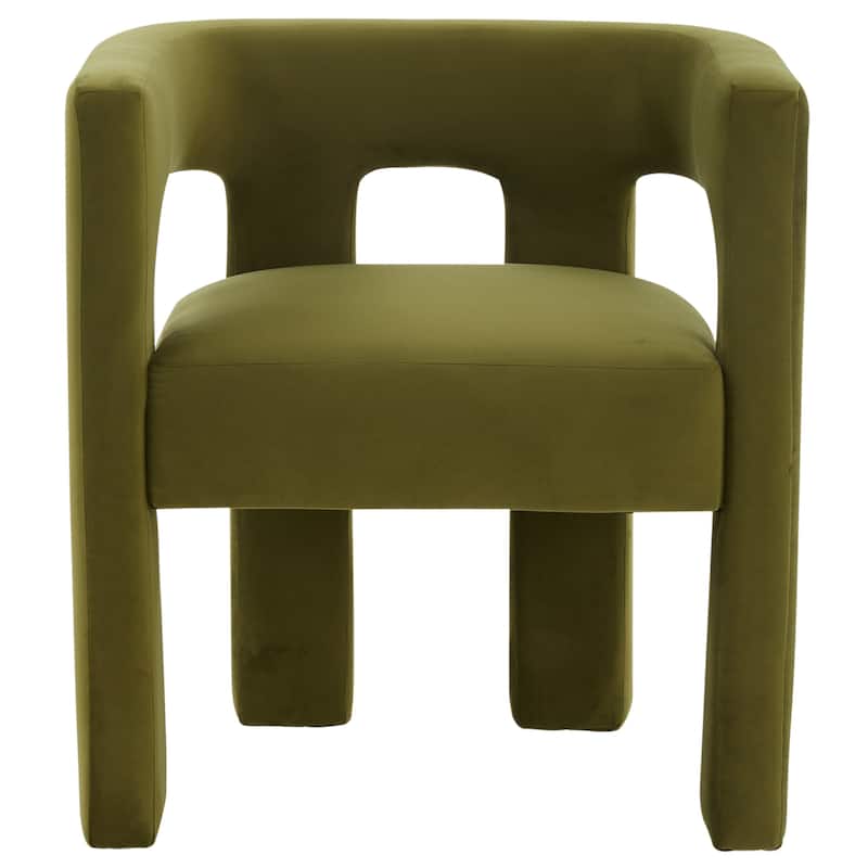 SAFAVIEH Couture Deandre Cut Out Accent Chair (Fully Assembled) - 24.8 IN W x 20.8 IN D x 26.8 IN H