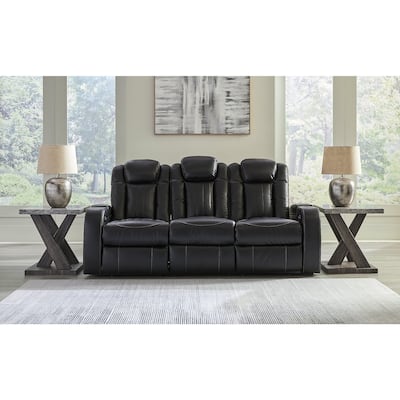 Signature Design by Ashley Caveman Den Midnight Power Reclining Sofa - 86" W x 42" D x 42" H