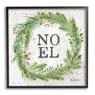 Stupell Noel Seasonal Wreath Framed Giclee Art Design by Kelley Talent