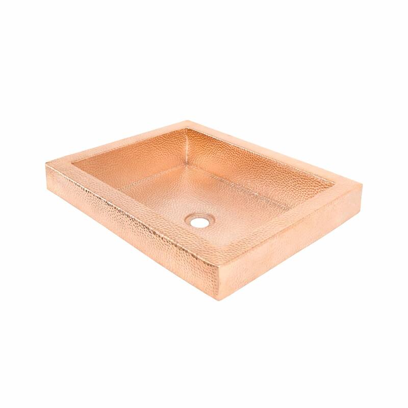 Native Trails Tatra 17" Single Basin Drop In Copper Bathroom Sink - Polished Copper