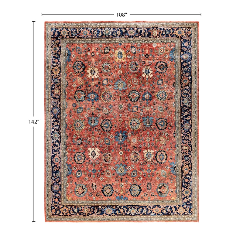 Serapi One-of-a-Kind Hand-Knotted Area Rug - Red - 9' 0" x 11' 10"