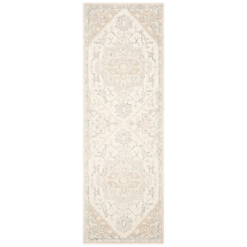 SAFAVIEH Handmade Micro-Loop Gulseven Medallion Wool Rug