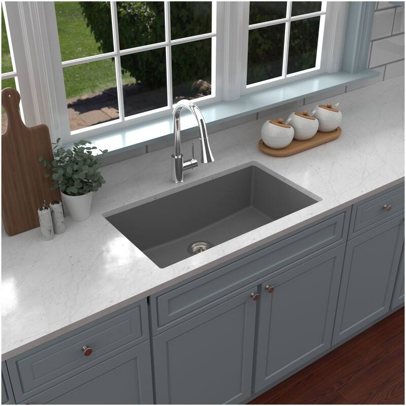 Karran USA QU-812-PK1 Quartz QU 32-1/4" Undermount Single Basin Quartz