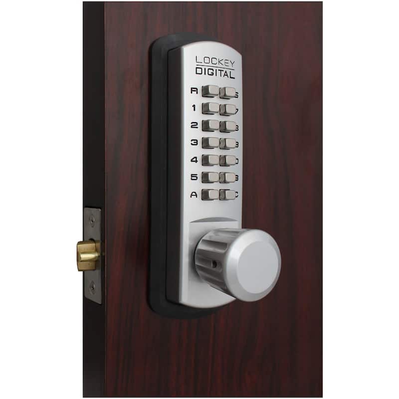 Lockey 3000 Series Keyless Entry Double Combination Mechanical Knob - Satin Chrome Marine Grade