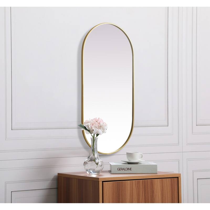 Elegant Lighting MR2A2448 Asha 24" W x 48" H Oval Framed Bathroom