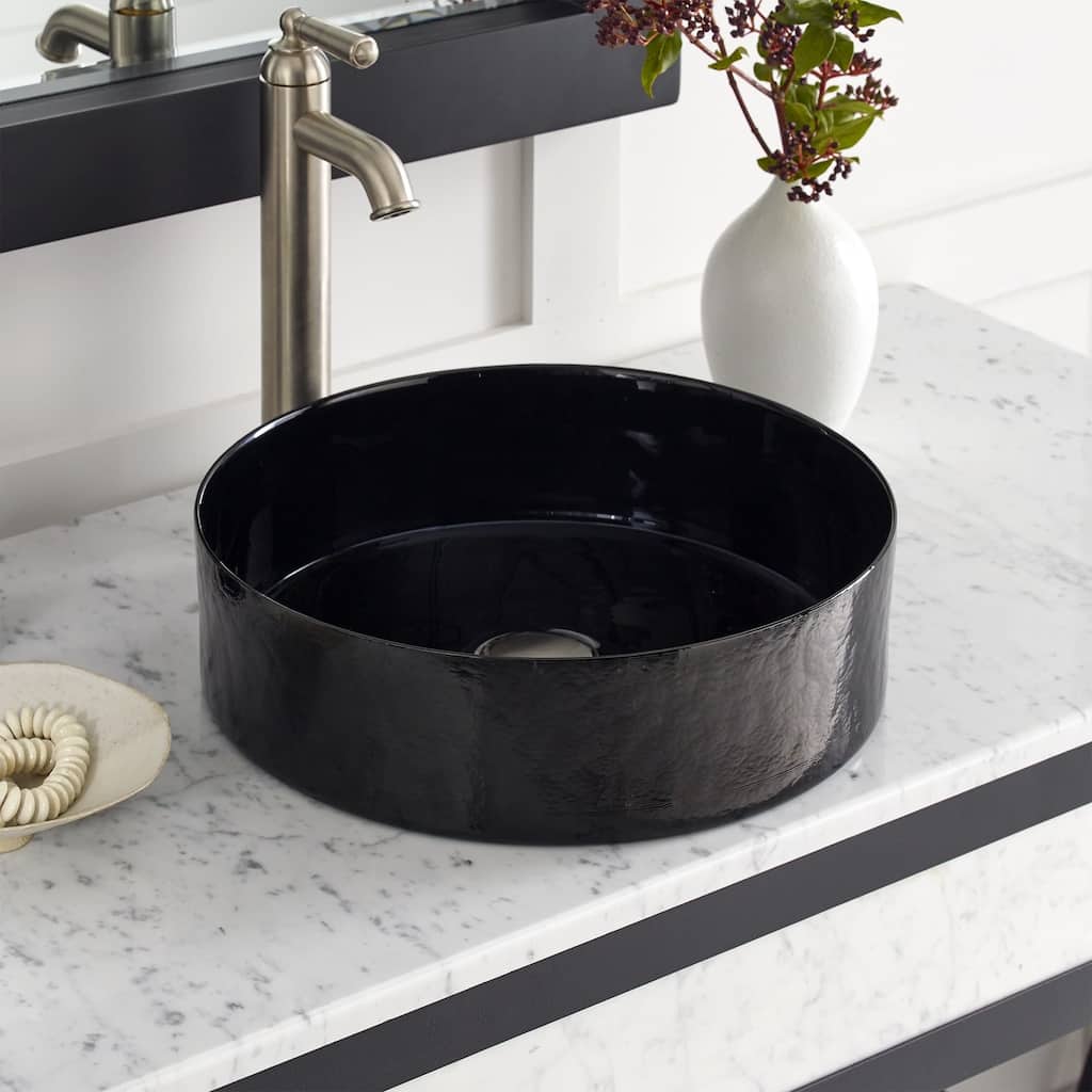 Native Trails Murano 16" Circular Glass Vessel Bathroom Sink