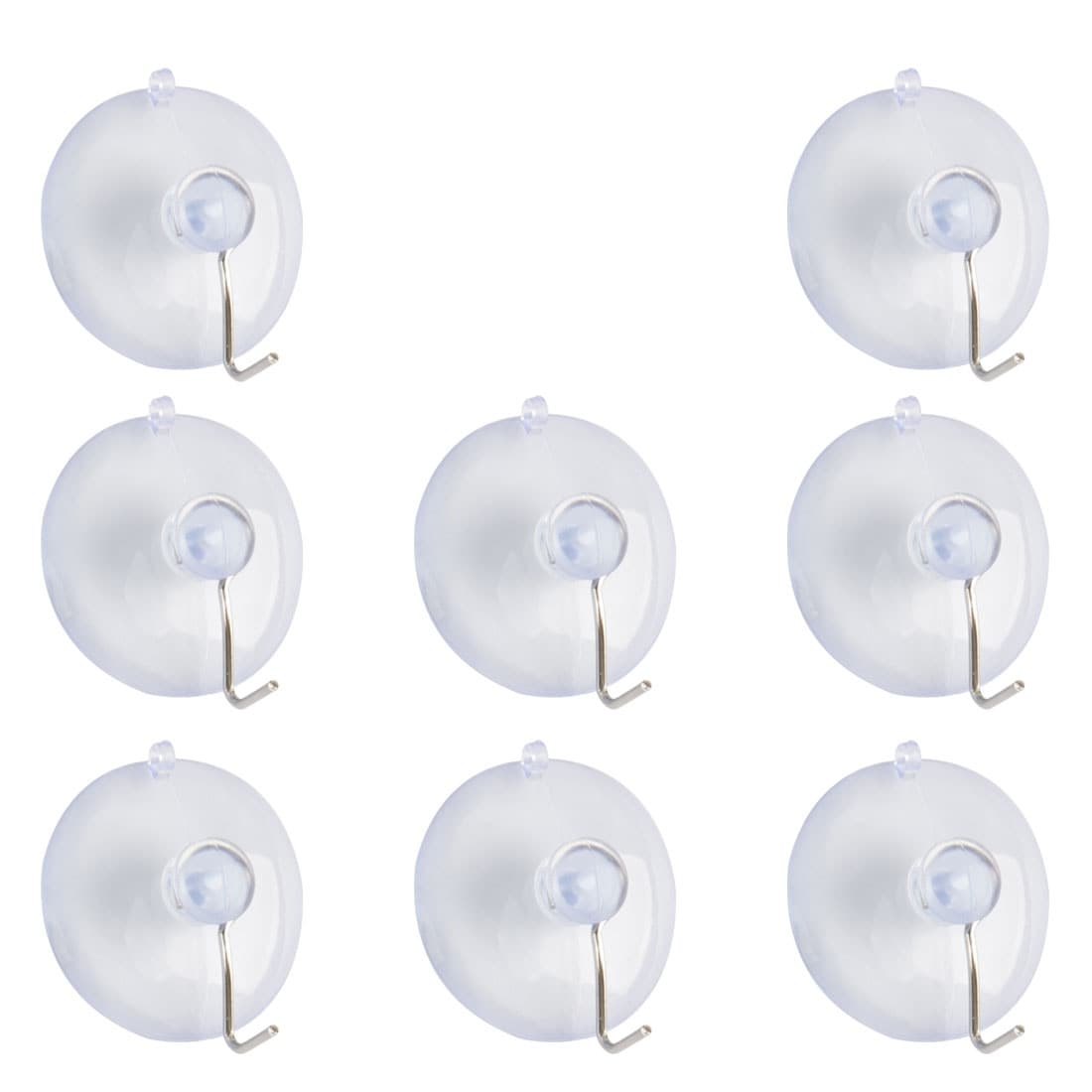 BEADNOVA Suction Cup Hooks 2.5 Inches Suction Cups with Hooks Suction Cup  Hook for Window Glass Wall (6 Packs)