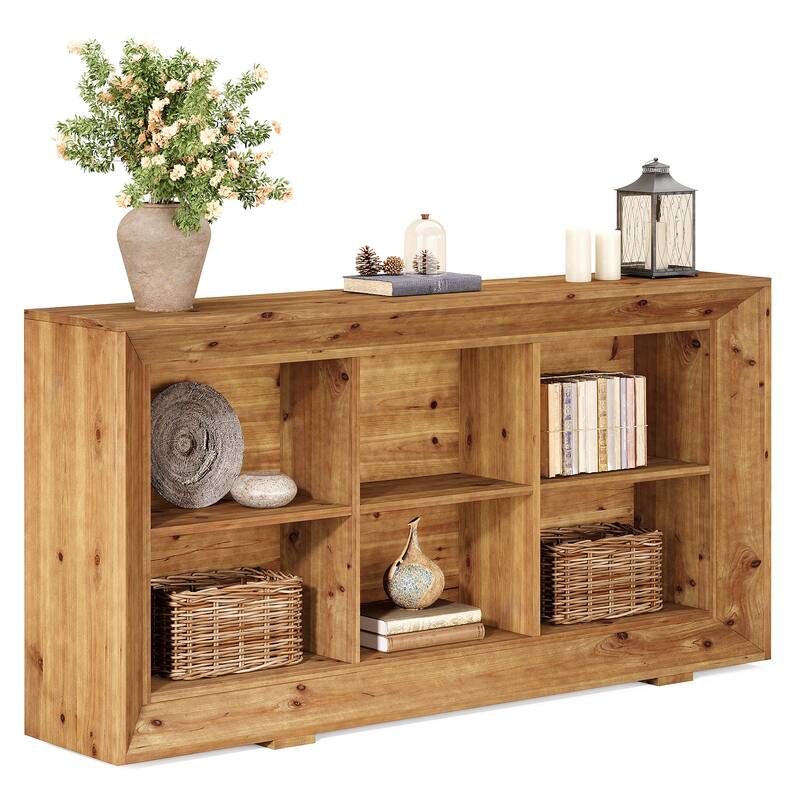 Solid Wood Entryway Table, Console Table with Storage, Sofa Table for Living Room, Hallway, Entrance