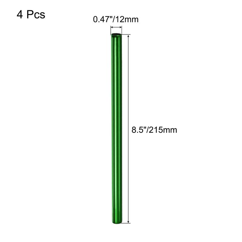 Reusable Metal Straws 4Pcs, Stainless Steel Straight Drinking Straw