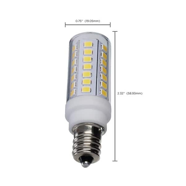 5 Watt T6 LED Clear Finish E12 Base 5000K 120 Volt