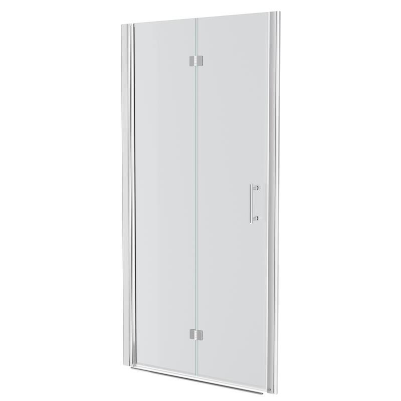 Fold Frameless Shower Door with Tempered Glass