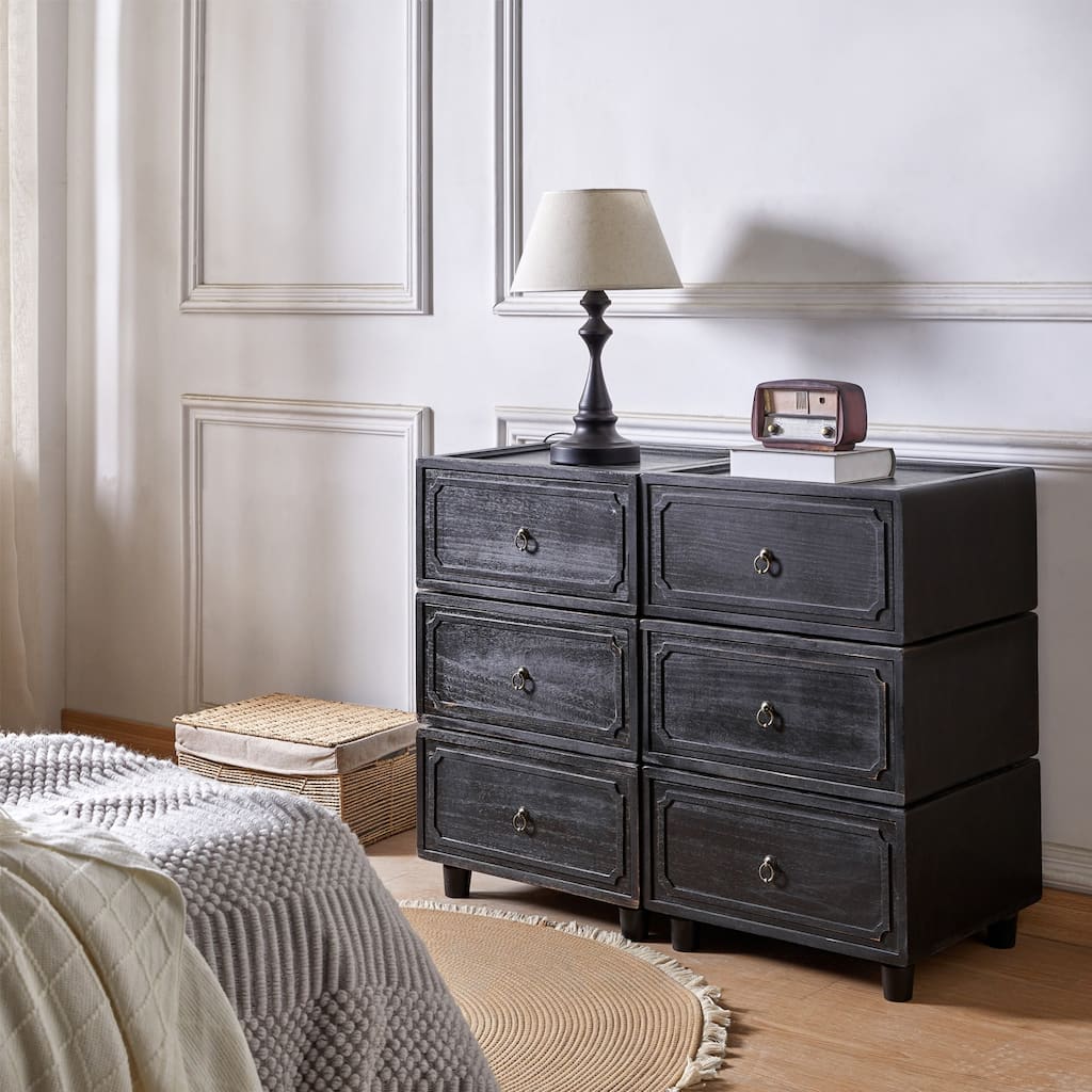 Greg Transitional 2 - Drawer Nightstand with Multiple Configurations Set of 3 by HULALA HOME