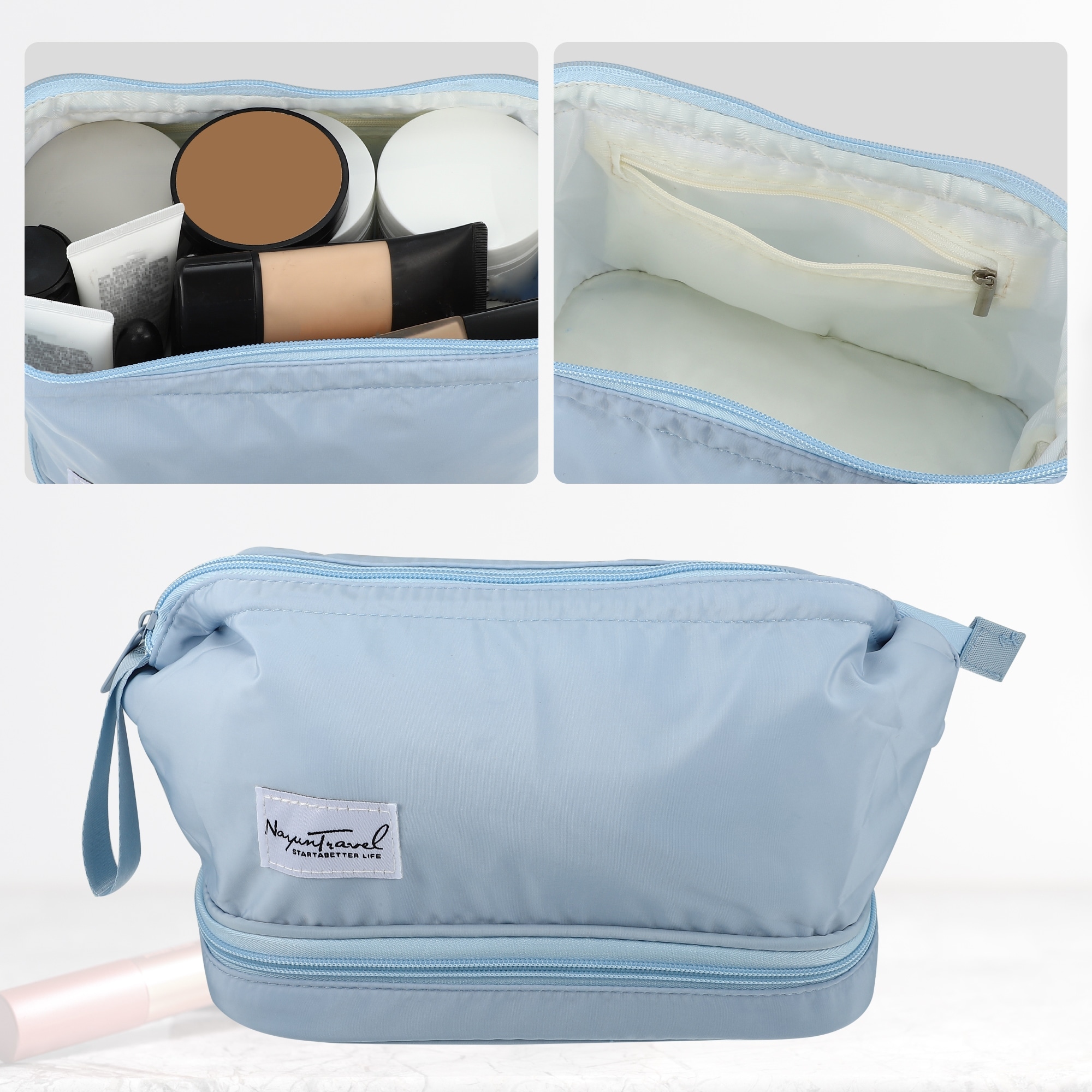 Makeup Bag Cosmetic Travel Bag Waterproof Toiletry Bag for Women Nylon