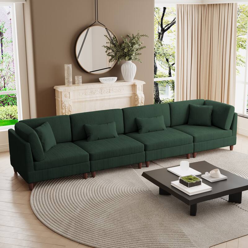 Multi-Combination Couch Modular Corduroy Sectional Sofa