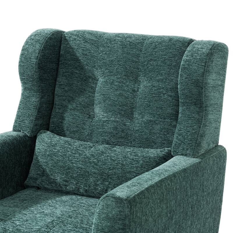 Linen Fabric Lounge Wingback Chairs Modern Accent Chair