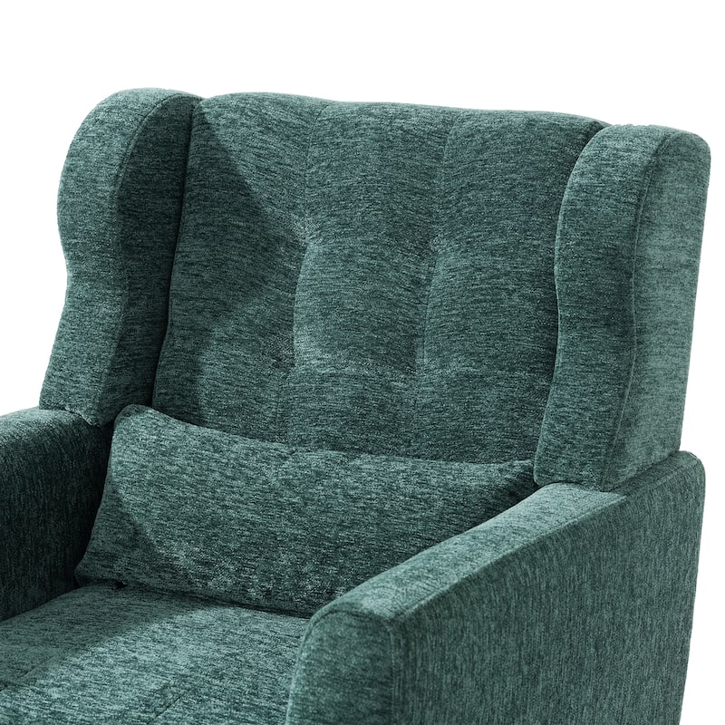 Modern Accent Chair,Chenille Arm Chairs for Living Room,Comfy Soft Padded Lounge Chair in Small Space, Bedroom