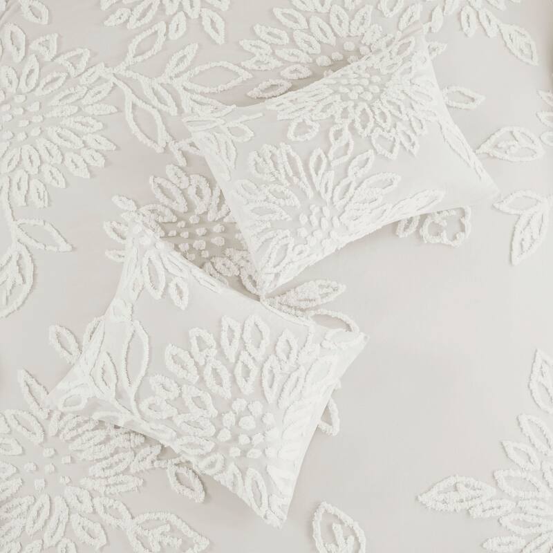 Madison Park Pansy Tufted Cotton Chenille Floral Comforter Set