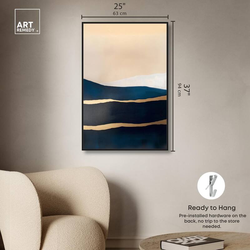 Golden Seam II Canvas by Art Remedy