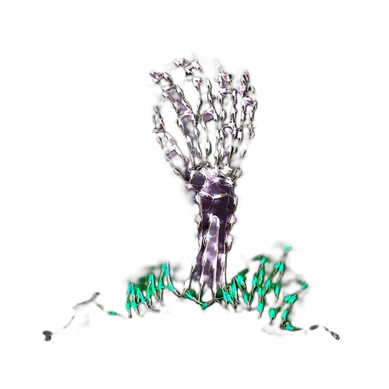 LED Lighted Skeleton Hand Outdoor Halloween Decoration - 37"