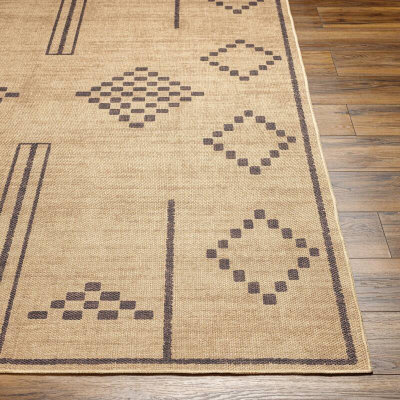 Drissa Recycled Bohemian Washable Area Rug