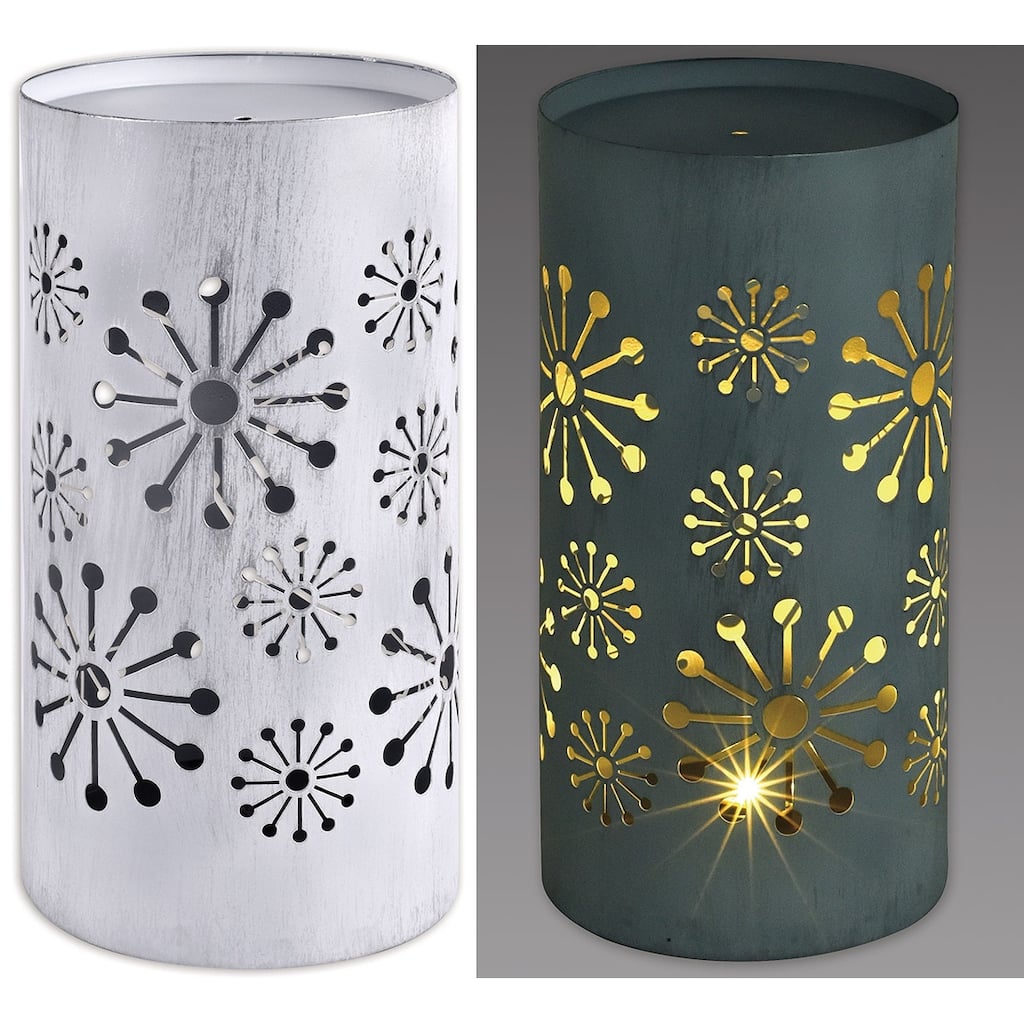 Snowflake LED Lantern 9.5"