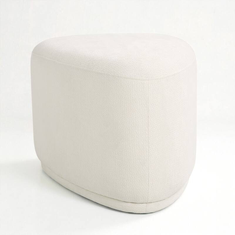 Bonnie 26"/43" W Chenille Small/ Oversized Triangular Cheese Ottoman