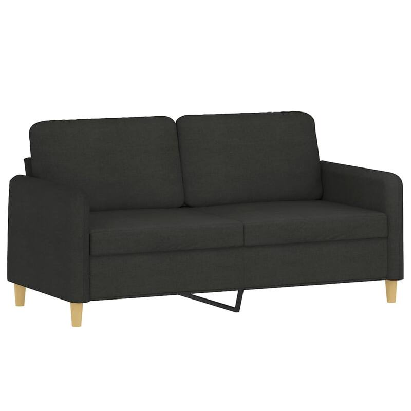 vidaXL Sofa Set Black Fabric (100% polyester), metal, textilene, plywood - 30.3 x 62.2 x 31.5 in