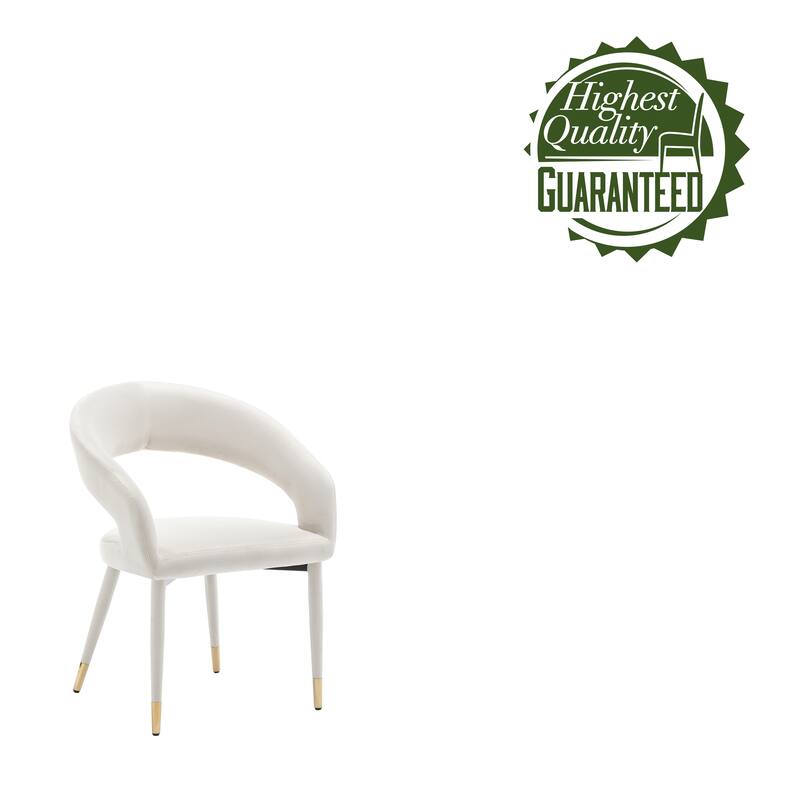 Porthos Home Xan Velvet Upholstered Dining Chair with Velvet Covered Iron Legs