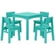 preview thumbnail 2 of 68, Garden Party Kids Outdoor 5-Pieces Dining Set Turquoise